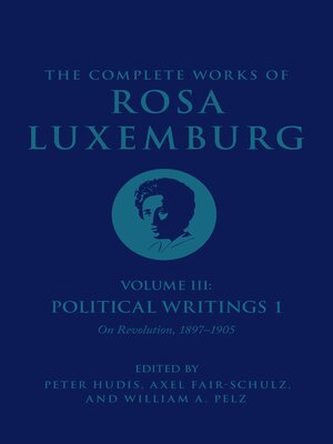 cover image of The Complete Works of Rosa Luxemburg Volume III